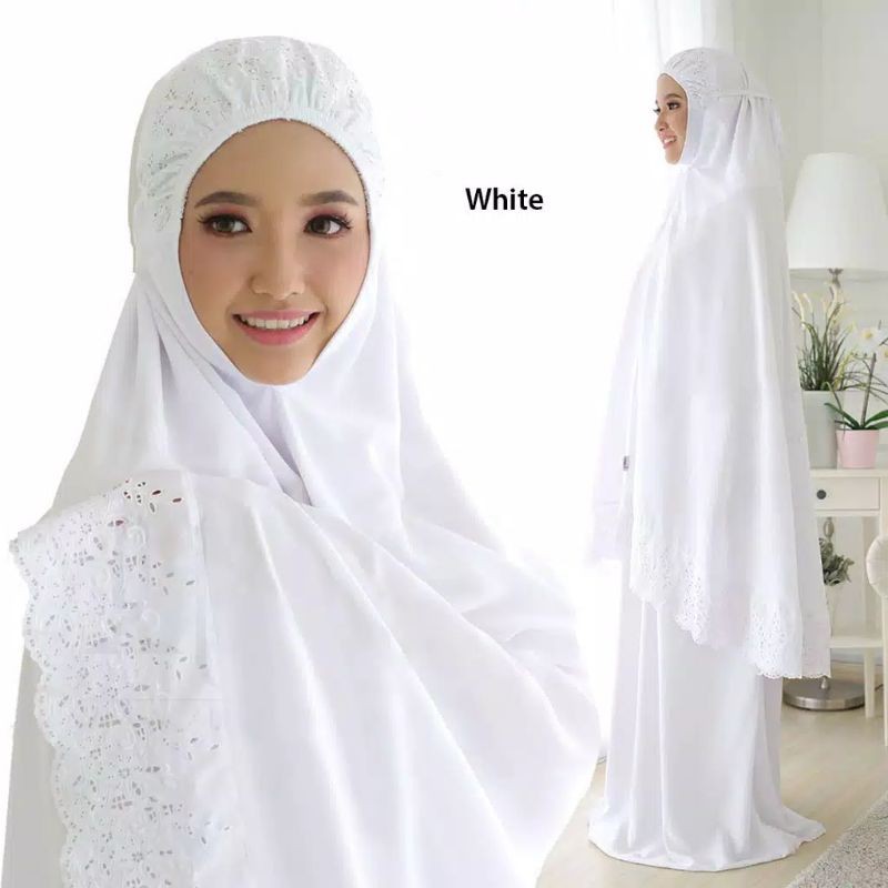 [COD] Mukena Dewasa Renda Khadijah Jumbo Free Tas