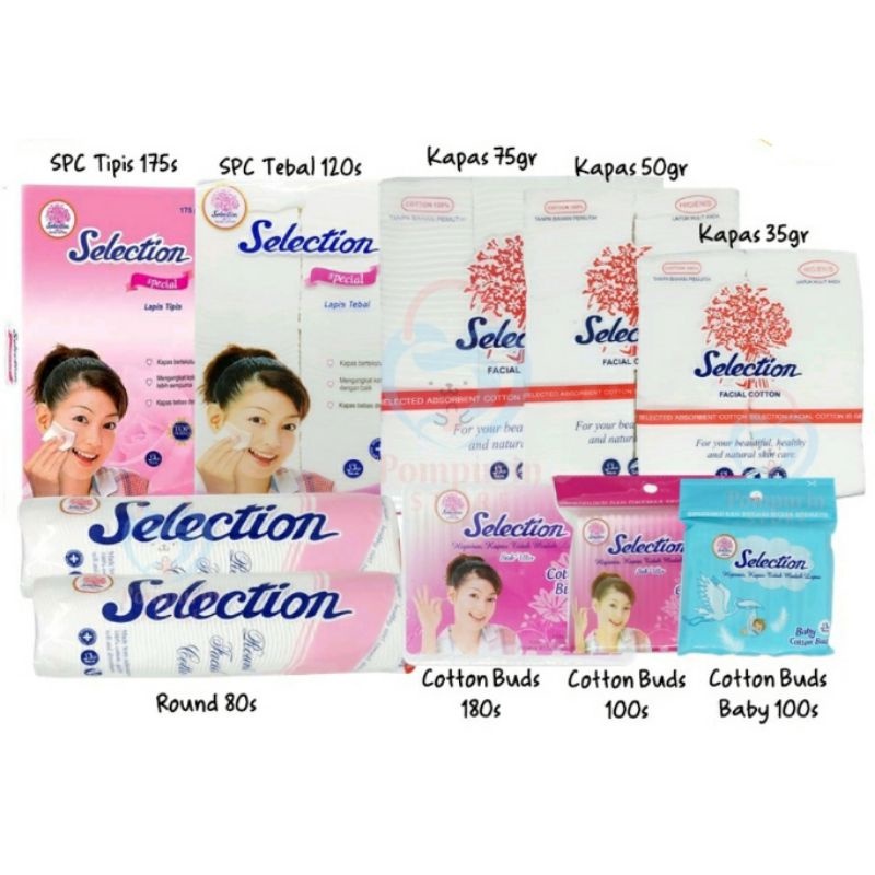 Kapas Selection Medisoft Facial Cotton Round Kapas Tipis Tebal Bulat Pembersih Wajah Cotton Bud Baby