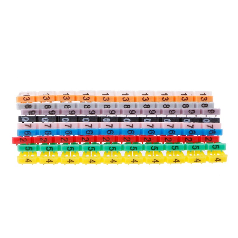 Cre 100pcs / Set Label Penanda Kabel Jaringan Rj45 Rj11 Rj12 Warna-Warni