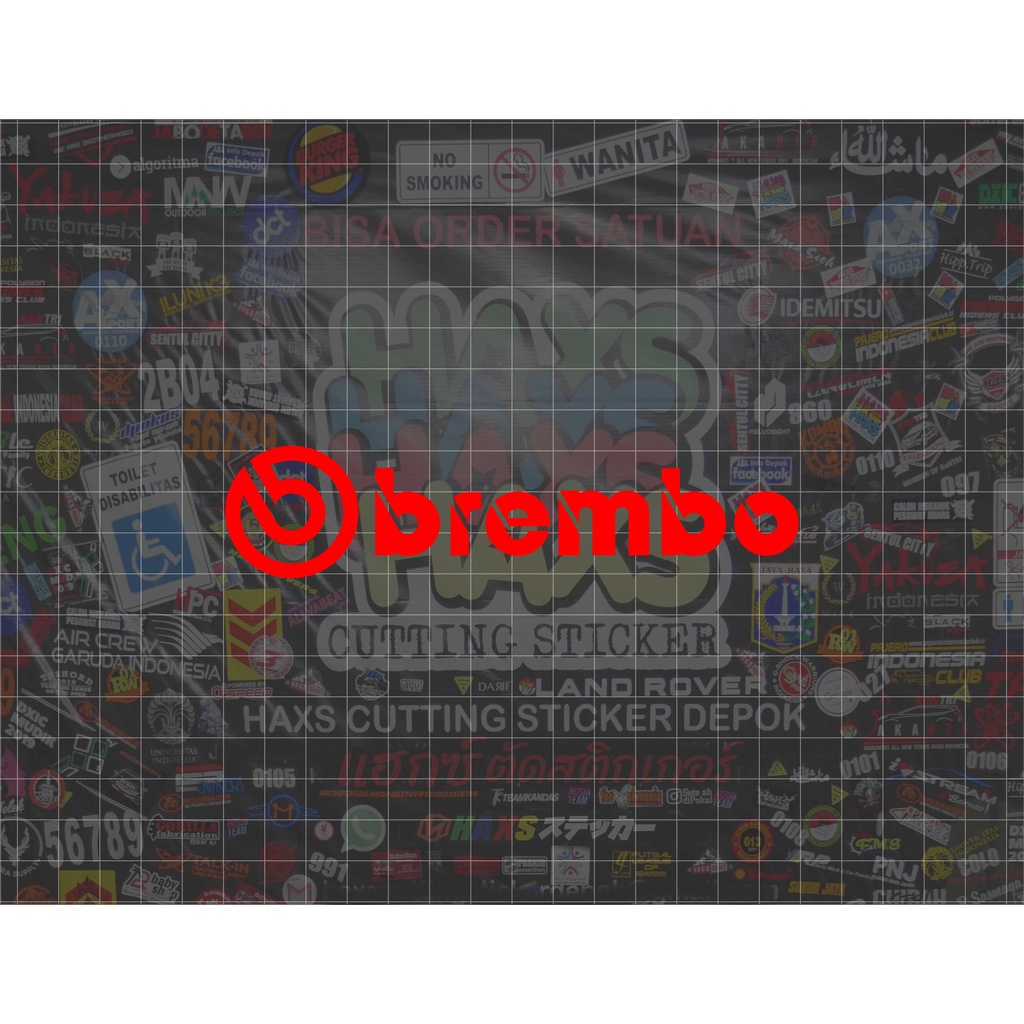 Cutting Sticker Logo Brembo Ukuran 14 Cm