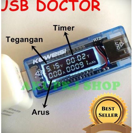 USB TESTER METER MULTIMETER CHARGER DOCTOR 4 IN 1 AMPERE VOLT WATT TIM termurah 