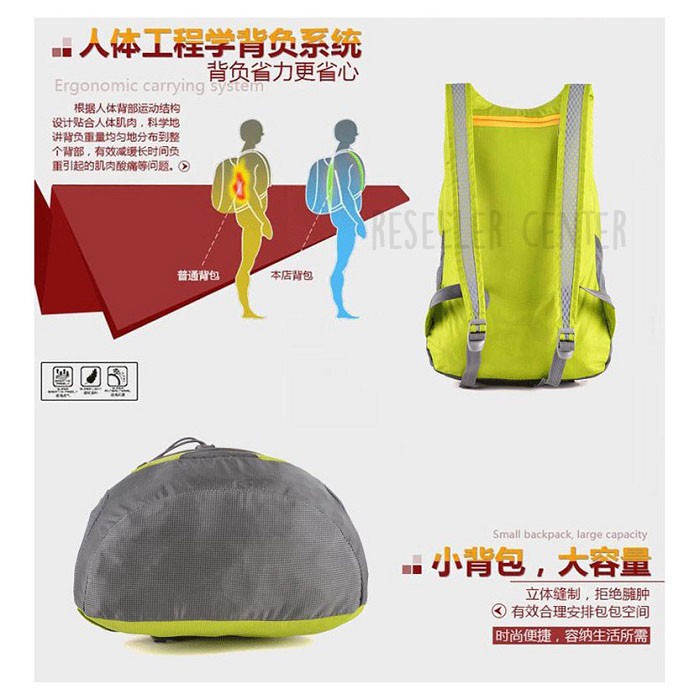 Xinguanhua Tas Gunung Carrier Lipat Anti Air 17L / Folding Mountain Bag Waterproof Backpack - XA94WD