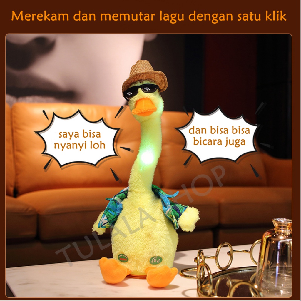 [TULALA SHOP]Bentuk Boneka Pintar Bisa Ngomong Bicara Rekam Dancing Mainan Kaktus Goyang Gerak Joget Joged Menari