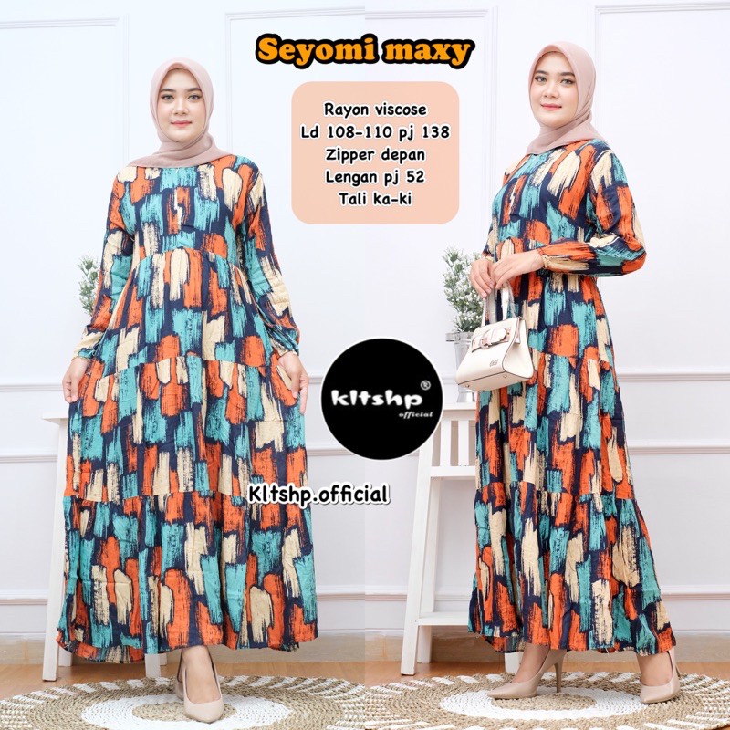 DRESS RAYON / DRESS SYAR’I / GAMIS SYARI / GAMIS PREMIUM-Seyomi orange
