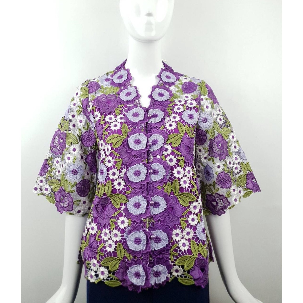 blus brokat kebaya nuansa ungu pink boutique pink butik bangkok