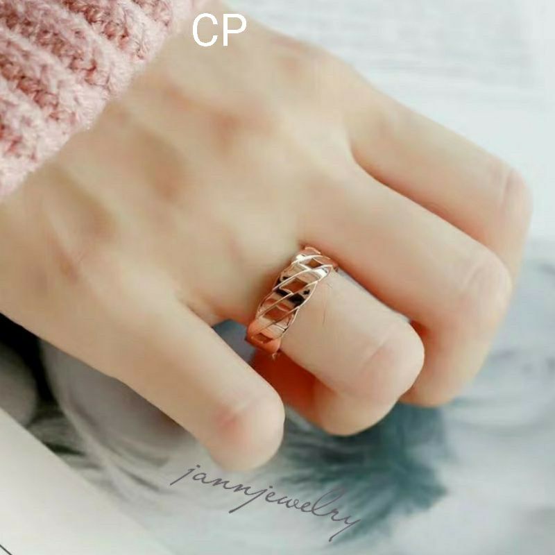 Cincin Titanium Asli Stylisj Fashion Korea Anti Karat &amp; Alergi