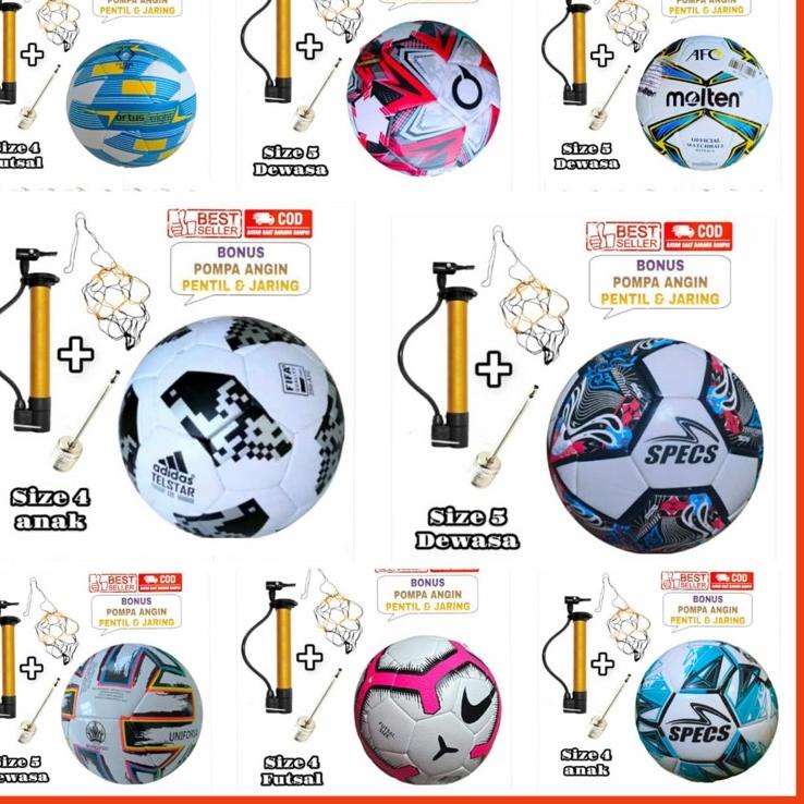 Terlaris BOLA SEPAK BOLA KAKI BOLA FUTSAL ADIDAS UNIFORIA SIZE 5 DAN 4 BONUS POMPA JARING PENTIL