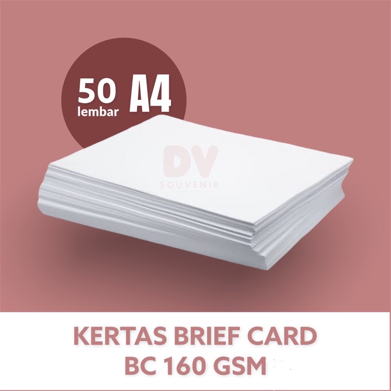 

50pcs Kertas A4 BC Brief Card 160gsm art carton karton 210 Undangan Kartu Nama Hangtag