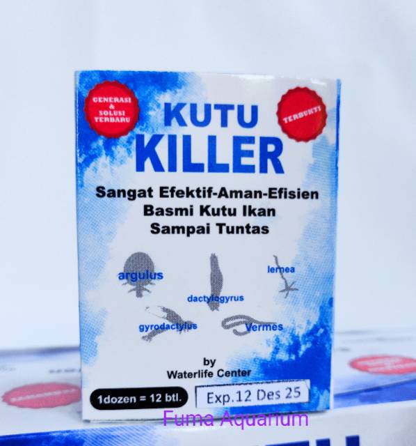 Kutu Killer Obat Kutu Khusus Ikan Hias Mas koki, Koi, Arwana Kemasan botol 1ml Pembasmi Kutu Pada Ikan