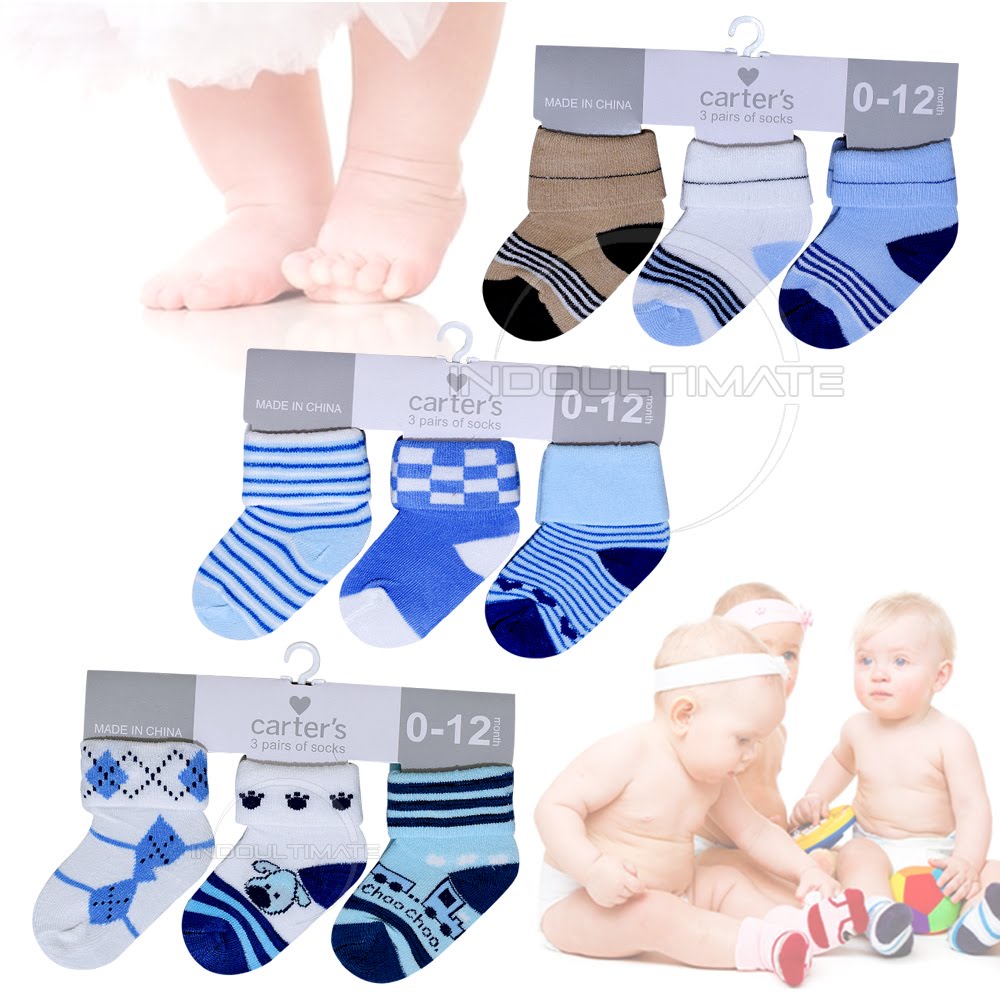 Kaos Kaki Bayi Baru Lahir 3Pcs Kaos Kaki Bayi Laki laki Perempuan Kaos Kaki Bayi Baru Lahir Kaos kaki Bayi Karakter Alas Kaki Bayi Sepatu Bayi Foot Cover Baby Socks BY-56-FC