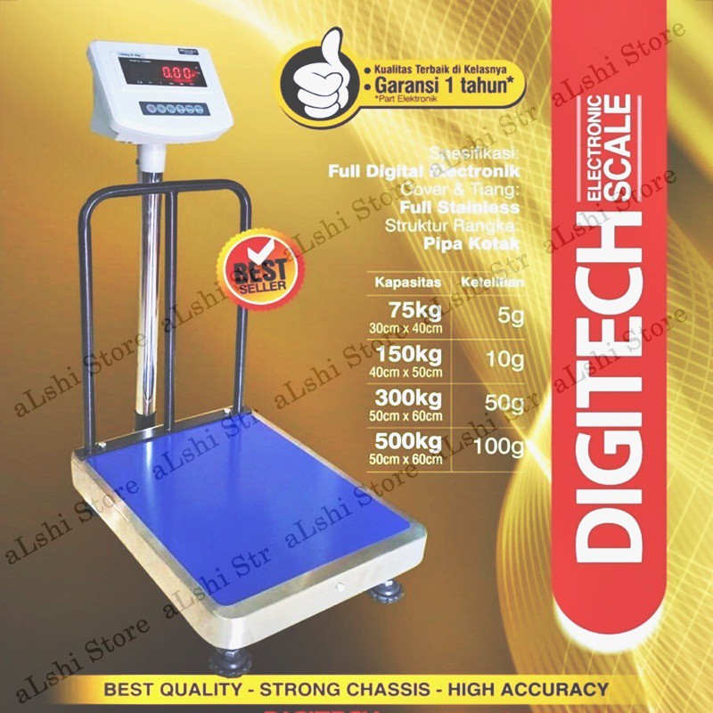 Timbangan Duduk Elektrik Digital Electric Scale 150 Kg Digitech