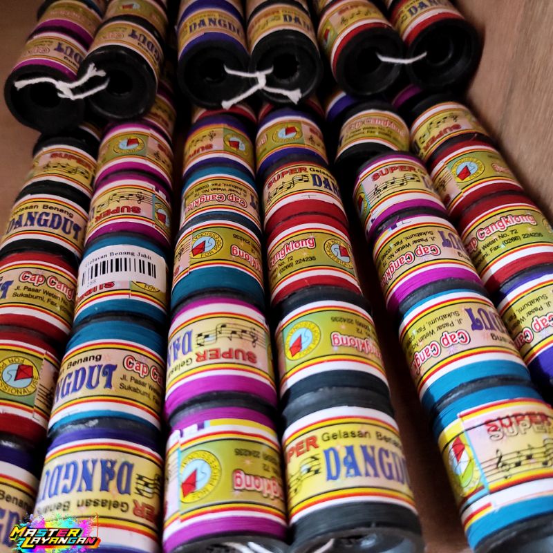 gelasan benang jahit 1pak - merk Dangdut -  gelasan layangan aduan benang jahit