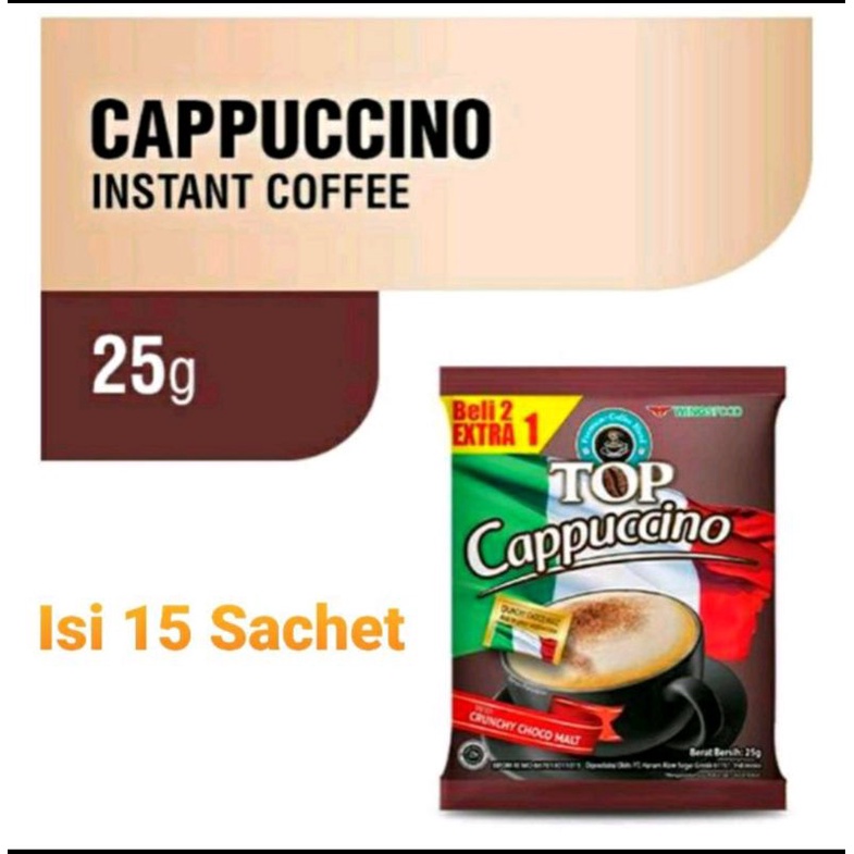 

Top Coffee Cappuccino Netto 25gr 1 Renceng Isi 15 Sachet