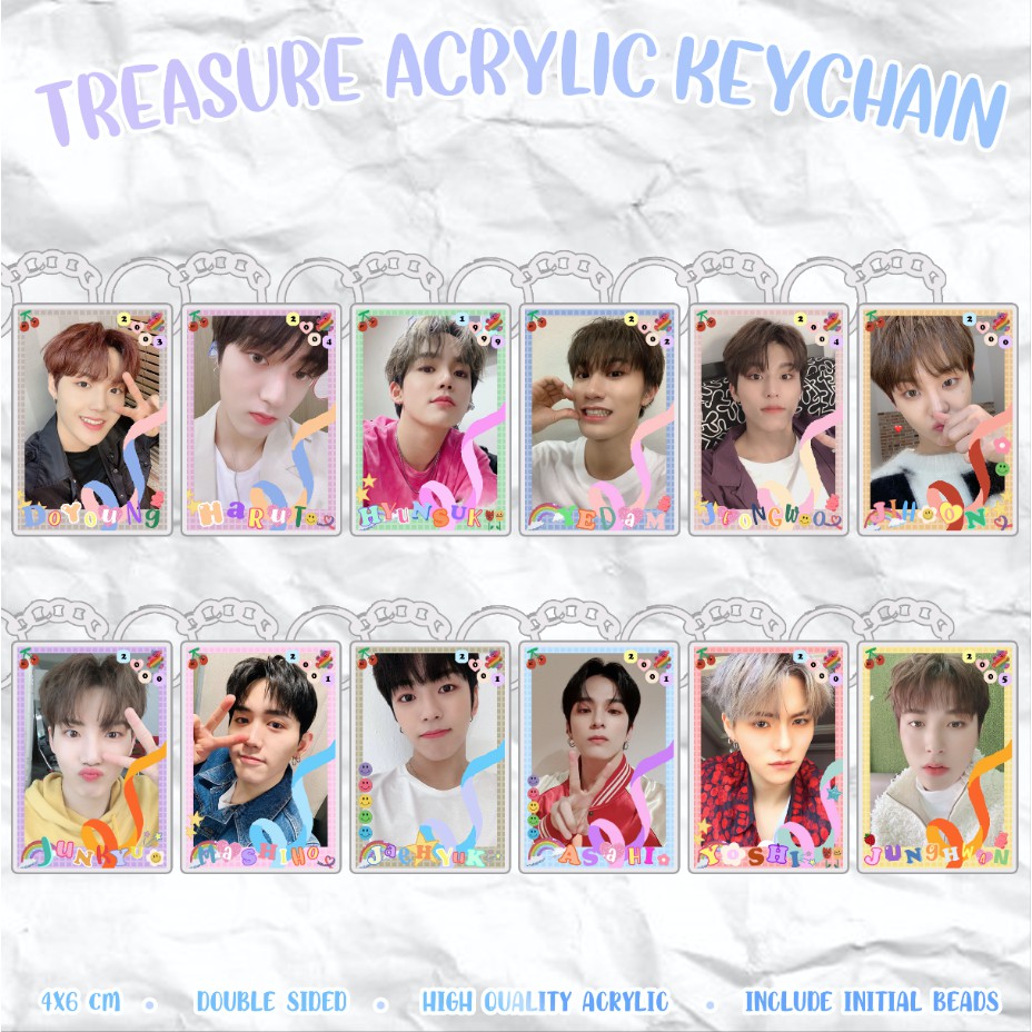 [READY] TREASURE Acrylic Keychain Candy Keyring / Gantungan Kunci Akrilik KPOP Ganci TRSR TRUZ