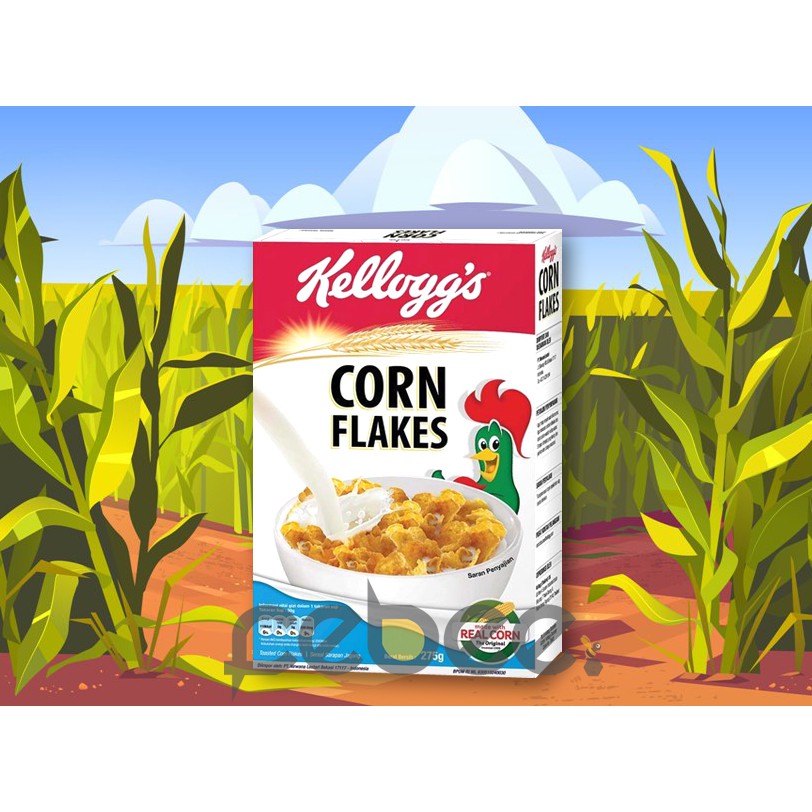 

Kelloggs Kellogs Corn Flakes Cereal Sereal Jagung 275g