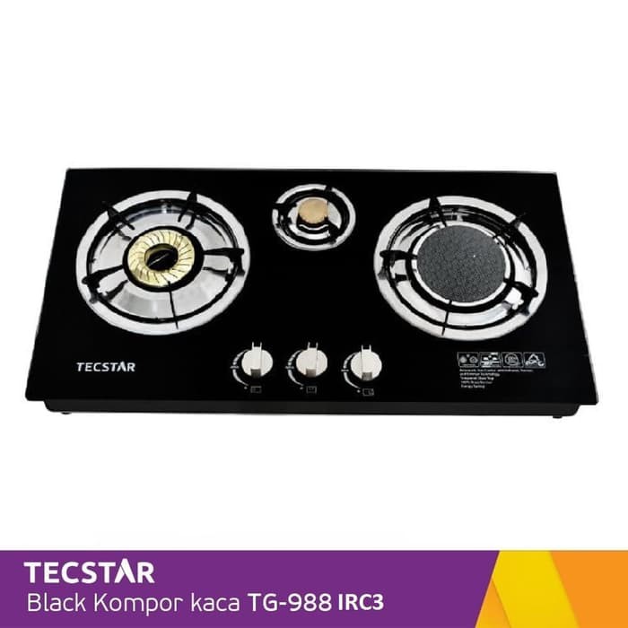 Paket Bundling Tecstar Kompor 3 tungku TG988 IRC3 dan Regulator M1331