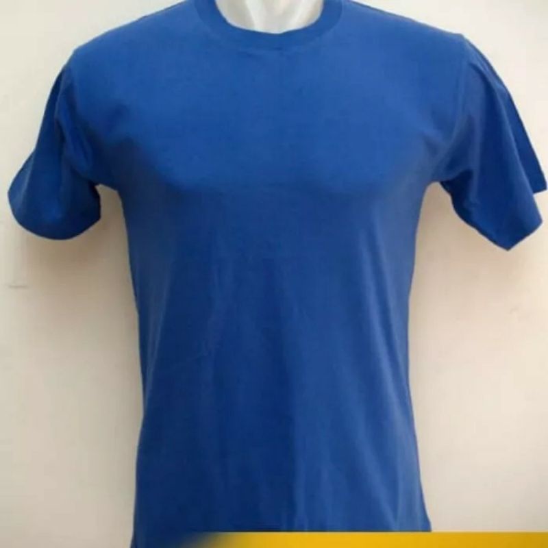 KAOS POLOS LENGAN PENDEK COMBED 24S - BIRU BENHUR