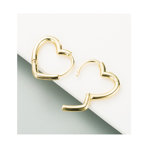 LRC Anting Tusuk Fashion Golden Brass 18k Gold Plated Love P64732