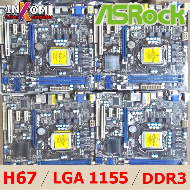 Motherboard Mainboard Mobo Intel LGA 1155 H67 Asrock