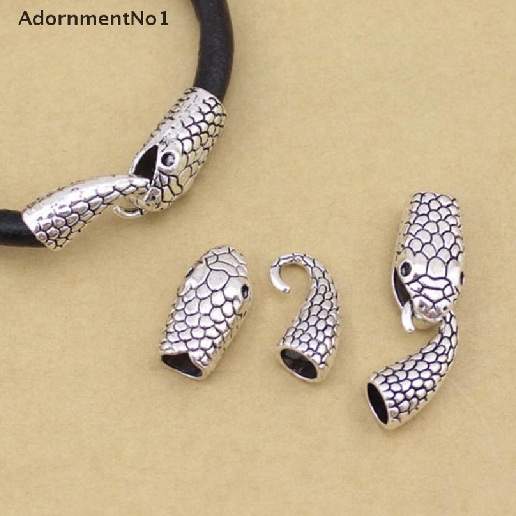 (AdornmentNo1) 10 Set Konektor Gelang Kulit Ular DIY