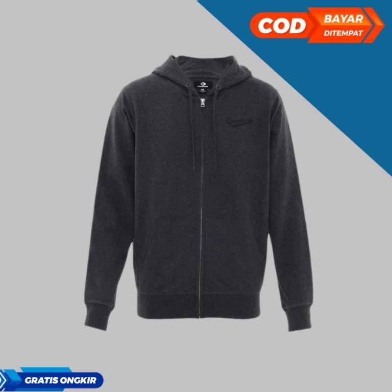Ziper hoodie converse nova original-pria
