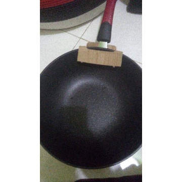 WOK PAN Teflon Penggorengan gagang/panci UK 32 Teflon Penggoreng