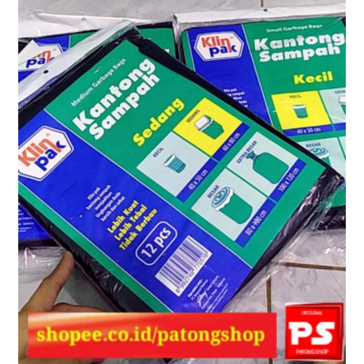 Klinpak Kantong Sampah 4 pilihan ukuran / plastik sampah