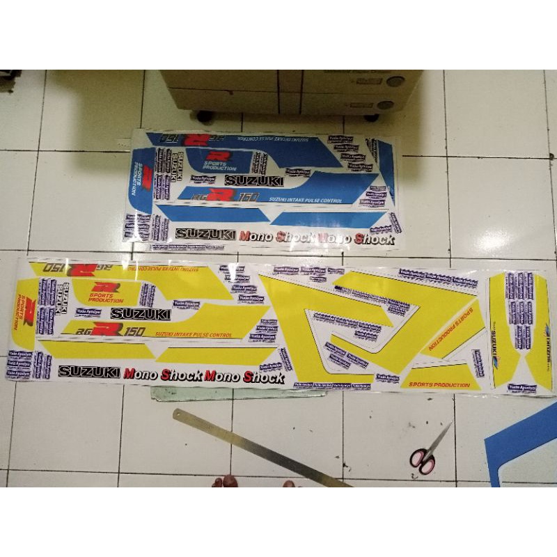 striping suzuki rgr 150 bodi sprinter fering crystal warna kuning