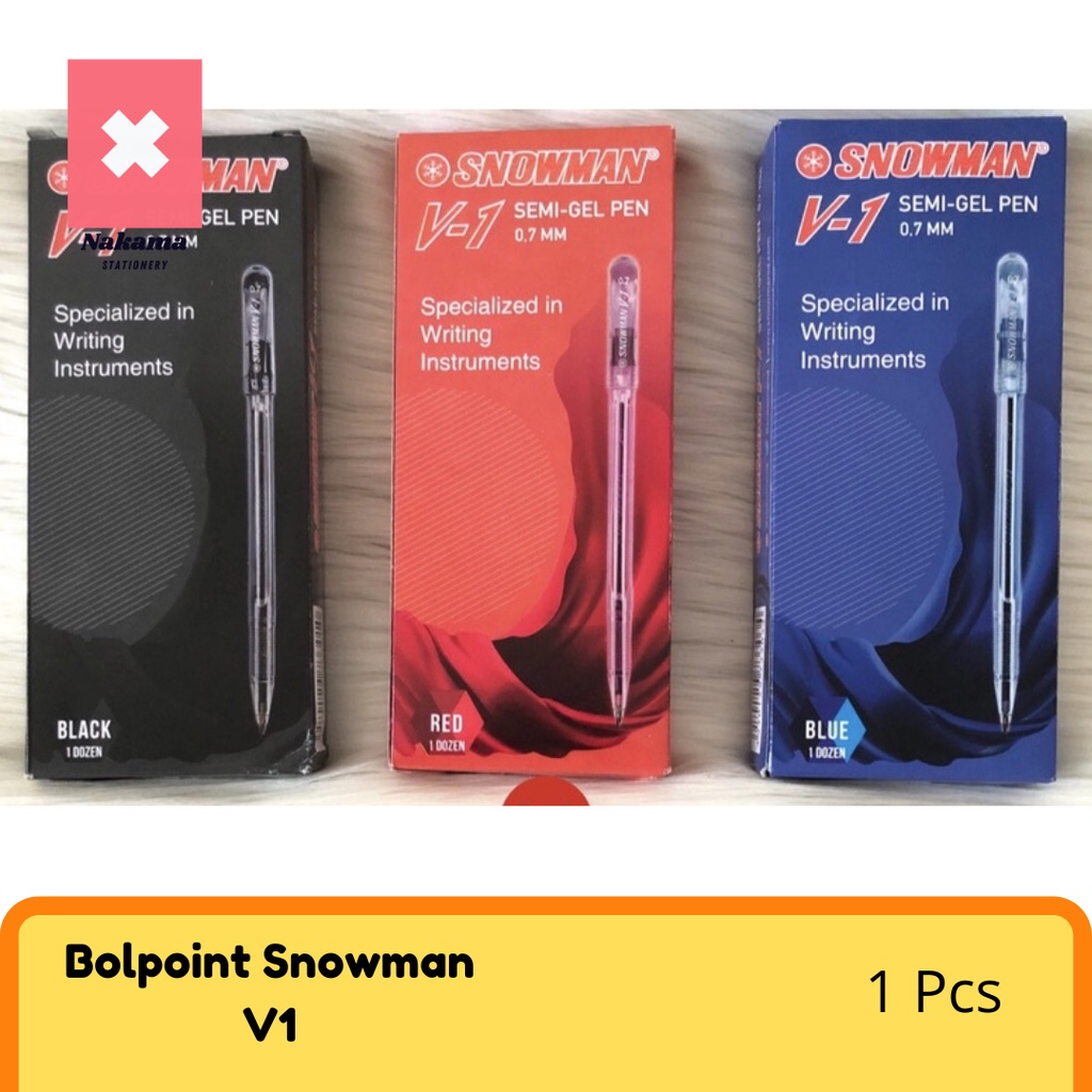 

Bolpen Pulpen Bolpoin Snowman V1 0.7