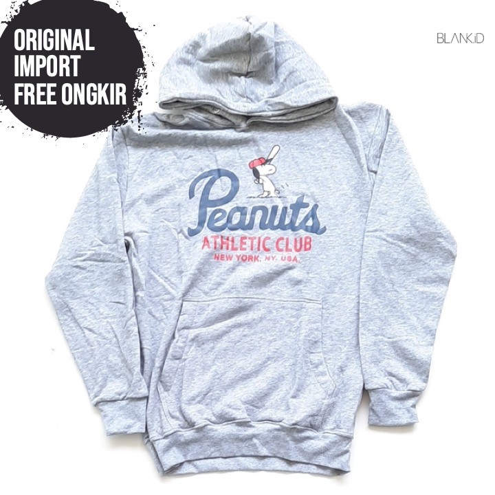 HOODIE HnM PEANUTS GREY ORIGINAL - HOODIE H&M SNOOPY - HOODIE H&M ORIGINAL - HOODIE HnM ORIGINAL