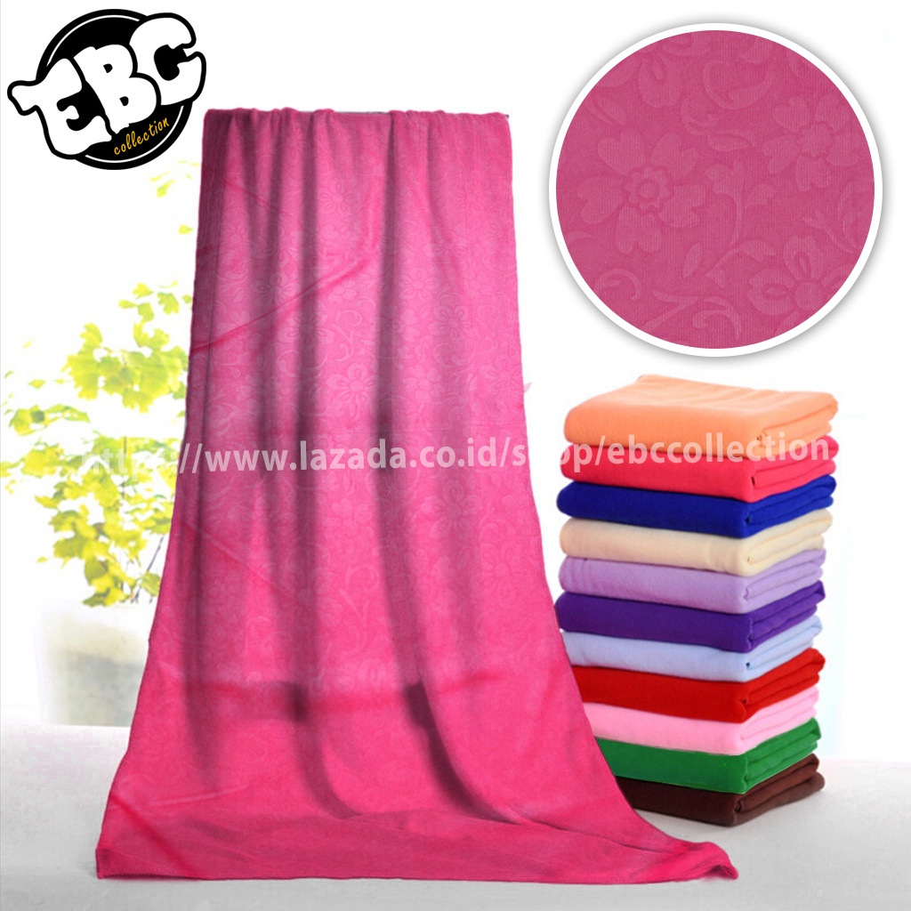 Handuk Embos Polos (COD)- Handuk Besar - Handuk LIGHT PINK