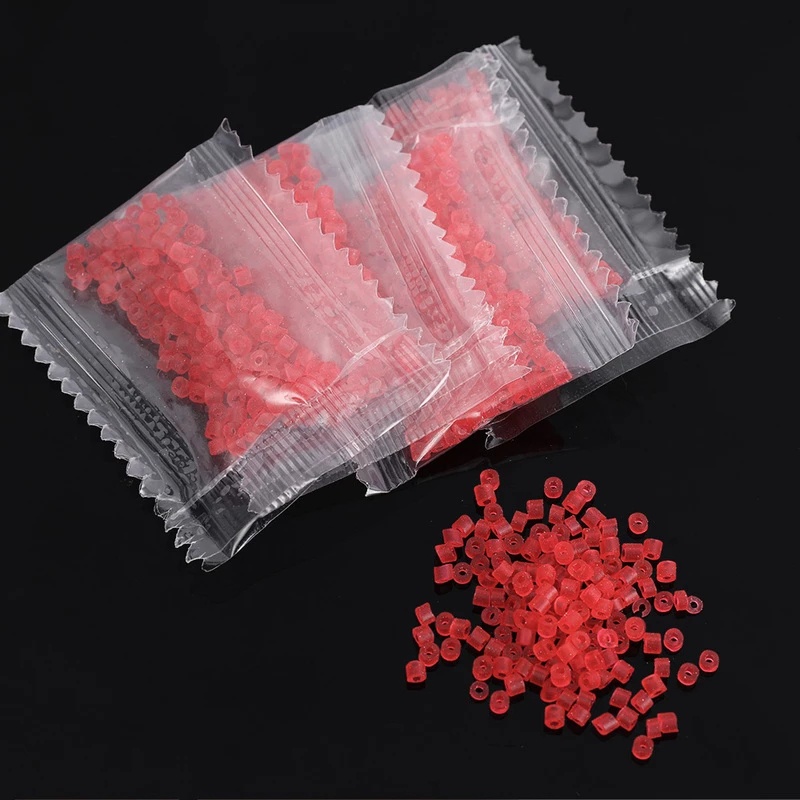 160pcs Karet Gelang Portabel Mini Elastis Warna Merah Untuk Memancing