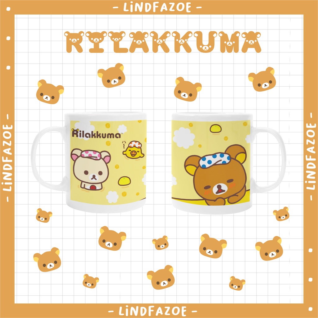 MUG gelas rilakkuma rilakuma korilakkuma yellow