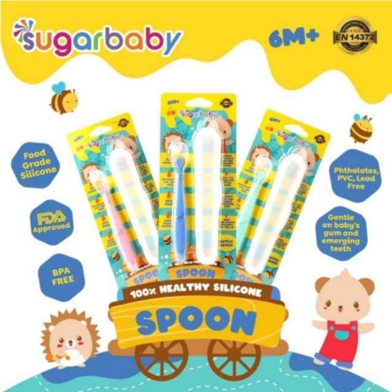 Sugar Baby 100% Healthy Silicone Spoon With Cover