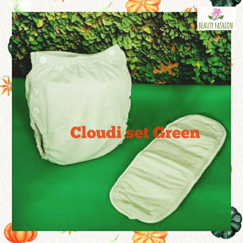 Clodi Popok Kain Bayi  cuci ulang1 set, no set  insert saja
