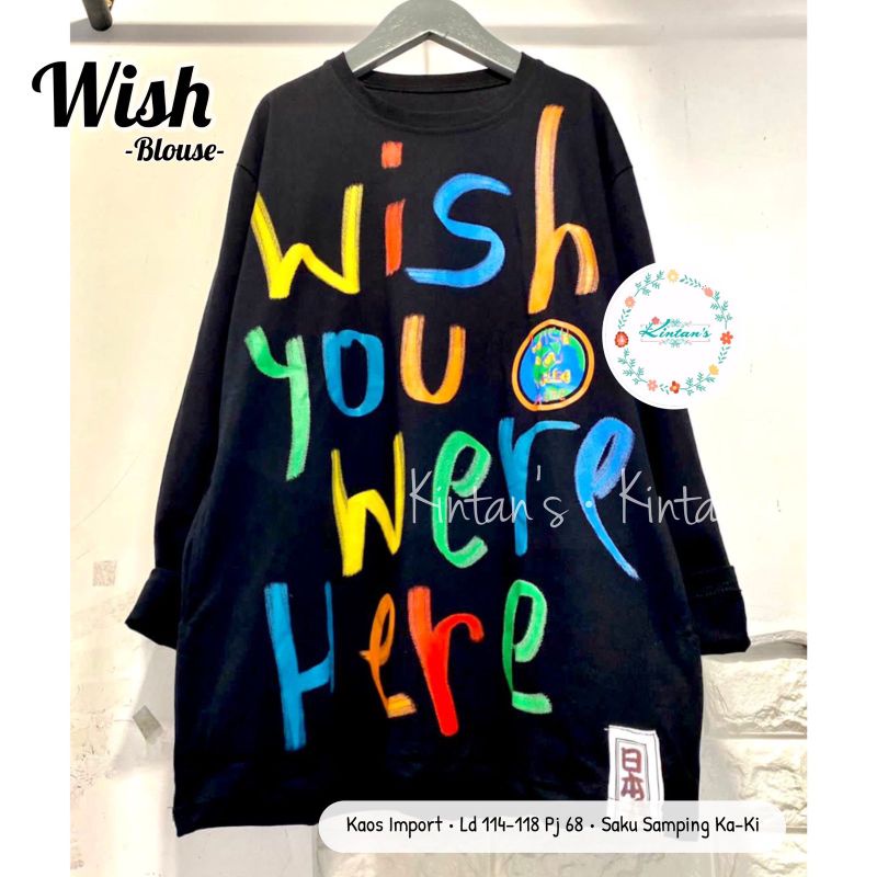 WISH BLOUSE BY KINTANS (BLOUSE WANITA) Blouse muslimah halus