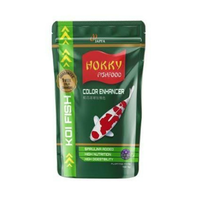 Hokky Spirulina Medium M 1 Kg Makanan Pakan Pelet Ikan Koi Color Enhancer