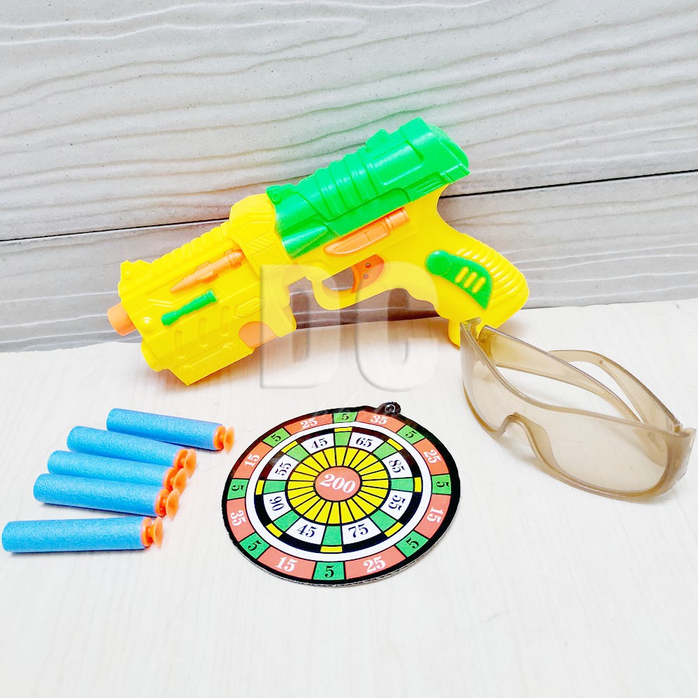 Shooter Fires Foam Dart Mainan Blaster Gun Nerf Tembak Peluru Gabus