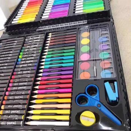 

kml#g-21|⭐ Crayon Set / Art Set/Peralatan Gambar Lukis isi 150⭐tankss.ya