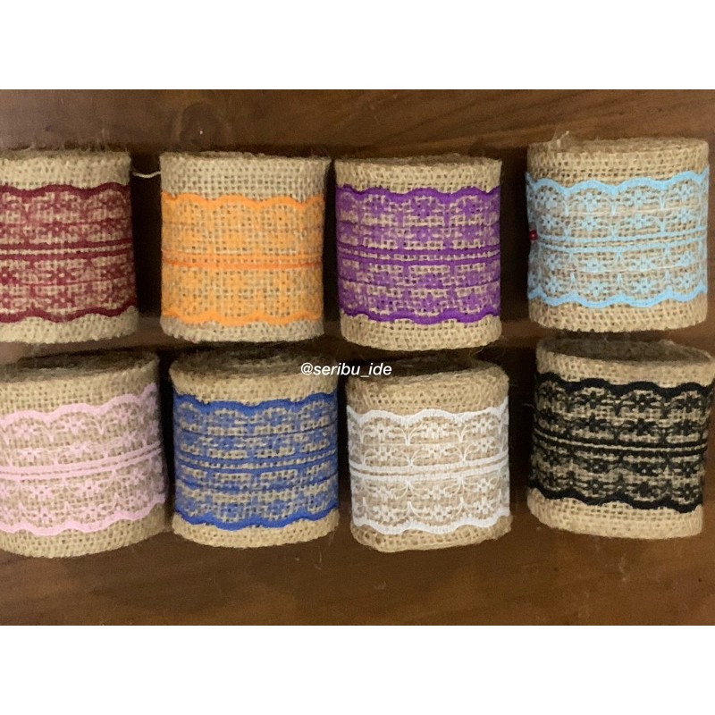 Pita Goni / Jute / Burlap Renda 2 meter