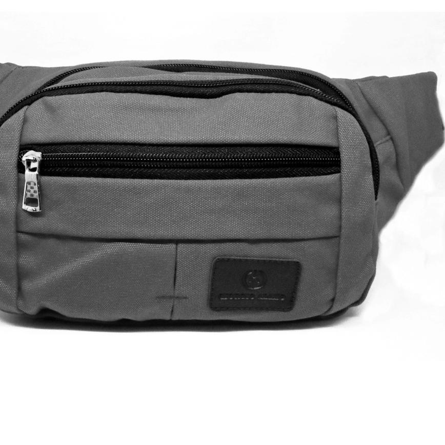 ✥ Tas Pinggang Kanvas Pria Sling Waist Bag Cowok Cowo Travel Bag Laki Tas Kecil Ori Asli - WB GA Bul