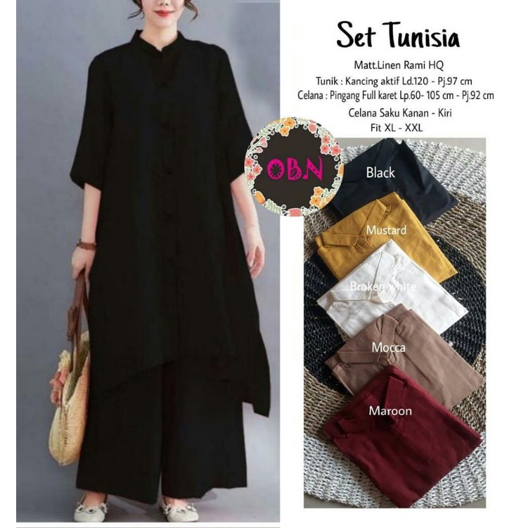{BISA COD} TUNISIA SET •TUNIK +CELANA