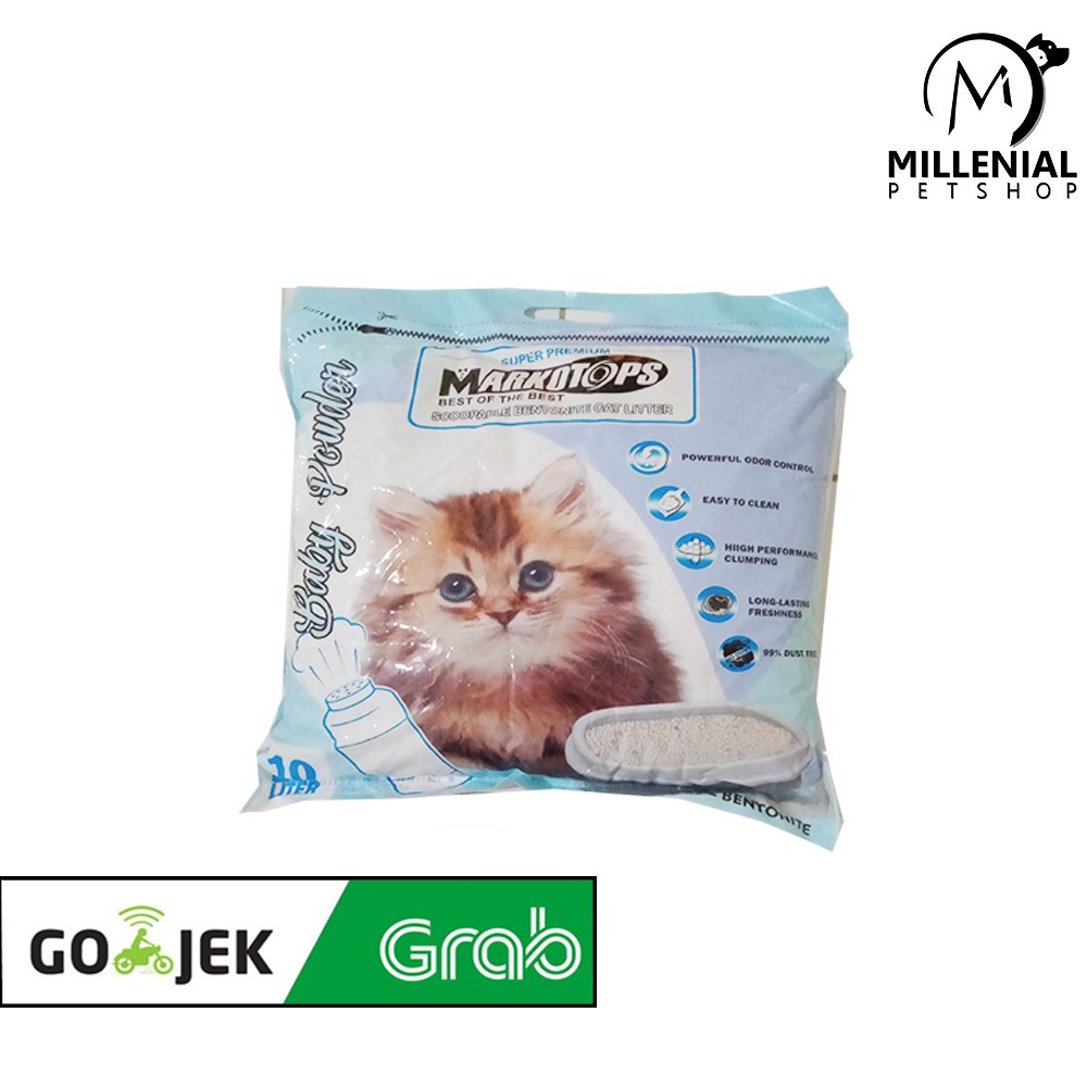 Pasir Kucing Gumpal Wangi Markotop 10ltr Cat Sand 10 Ltr
