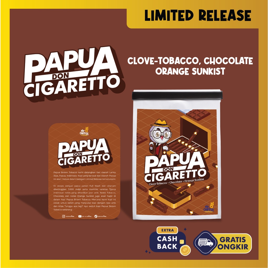 

Kopi Arabika PAPUA DON CIGARETTO 200g | Single Origin Specialty