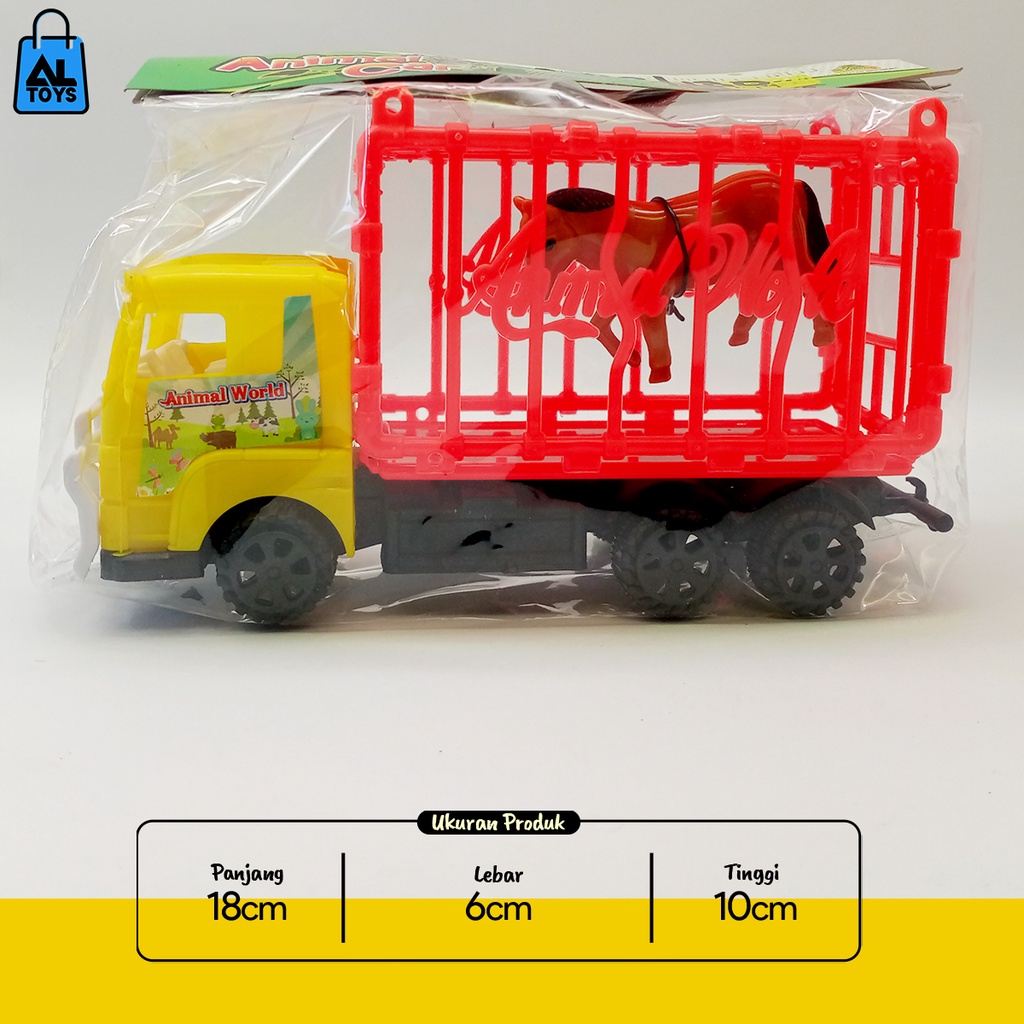 Mainan Animal Car Mainan Truk pengangkut Hewan Dinosaur OCT8521