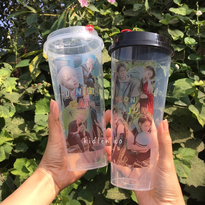 TANPA PO ‼️ 700 ML REUSABLE CUP TXT FREEZE BOY / TUMBLER MINUM YEONJUN SOOBIN BEOMGYU TAEHYUN HUENINGKAI