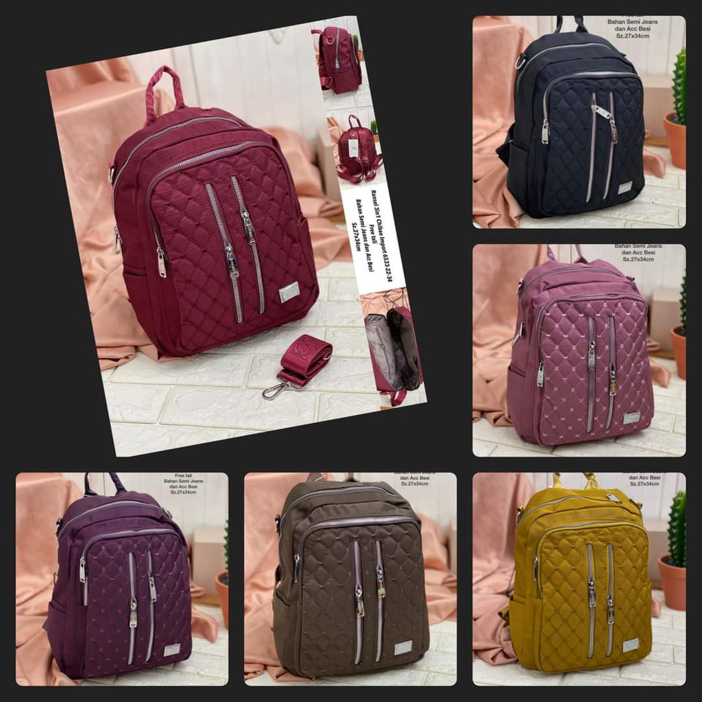 Chibao Ransel Tas Ransel Wanita Tas Chibao Kode 6533-22-34 Tas Ransel Bahan Kanvas. Tas Wanita Kekinian Terbaru Bisa bayar ditempat.!!!