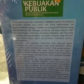 Jual Buku Kebijakan Publik Analisis Implementasi Kebijakan Keselamatan ...