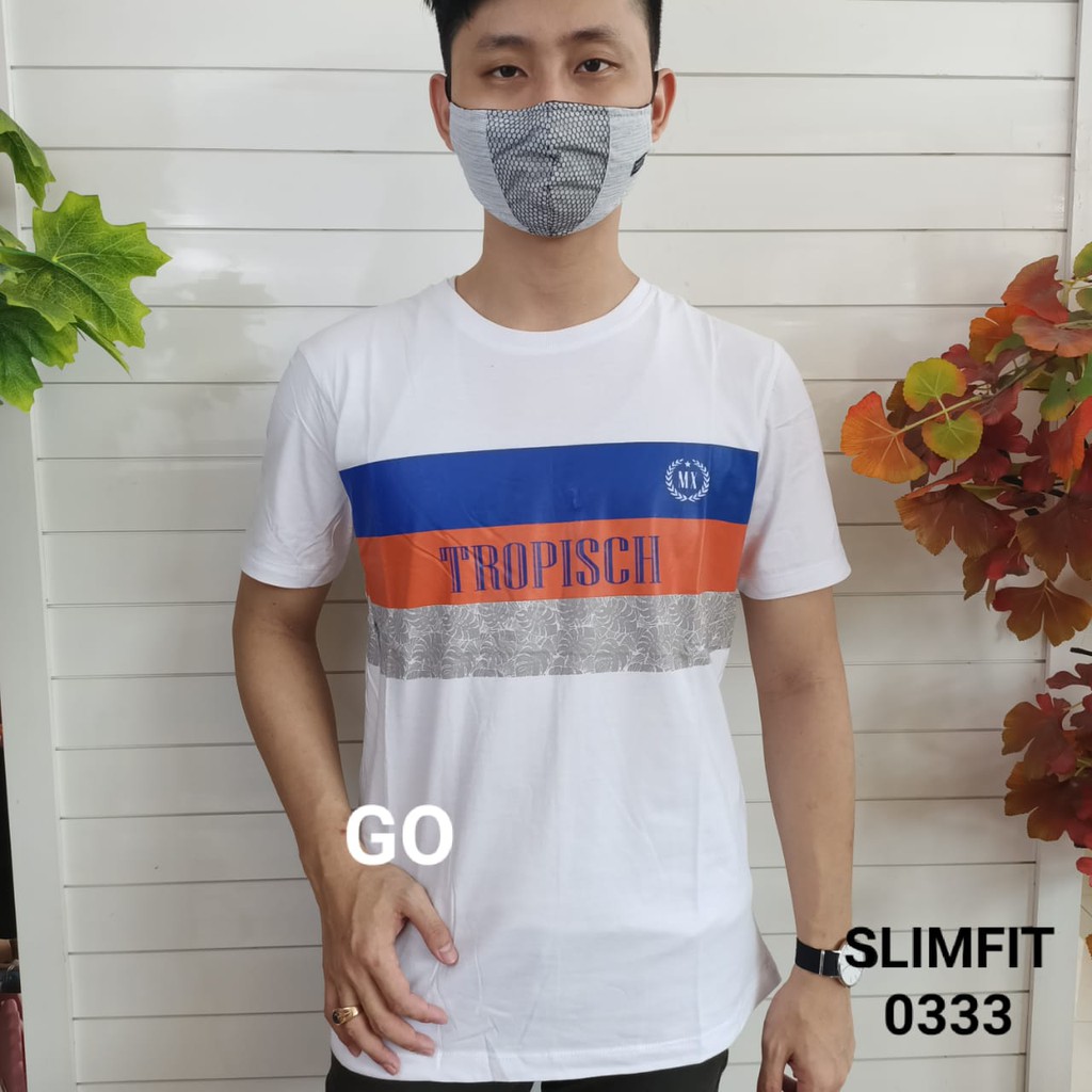 gof MAXMILLIAN KAOS B (Slimfit) Pakaian Pria Atasan Kaos Oblong Santai Original Lengan Pendek