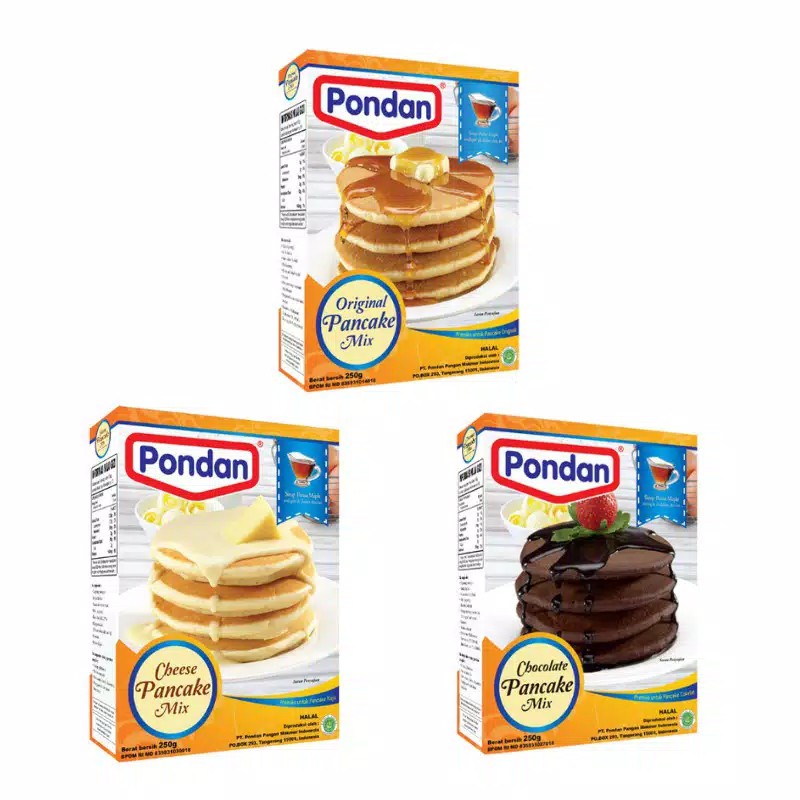 Pondan Pancake Mix 250gr original/chocolate